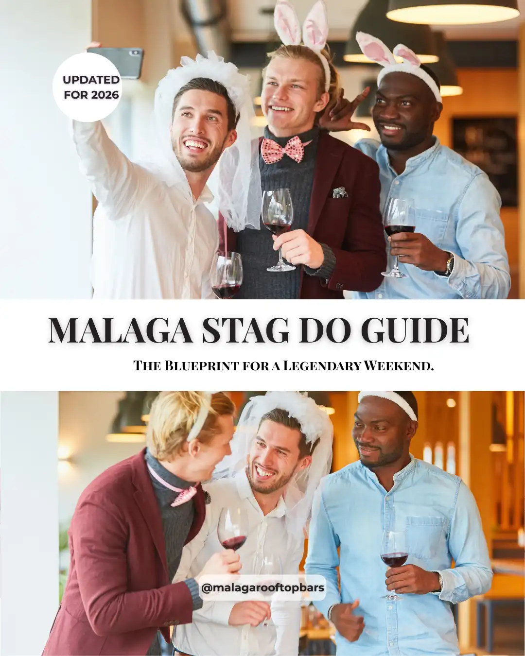 Private rooftop hire for stag groups in Málaga