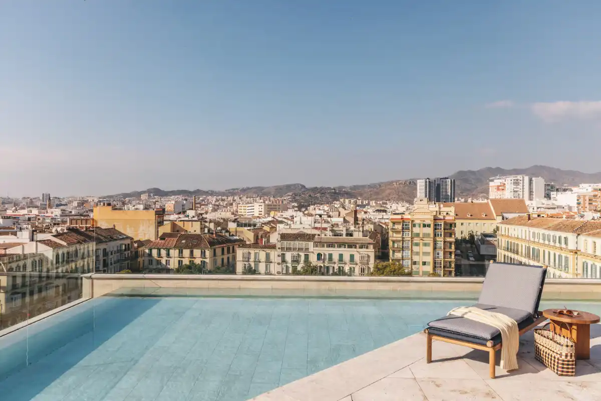 ME Málaga Rooftop Pool with Alcazaba Views